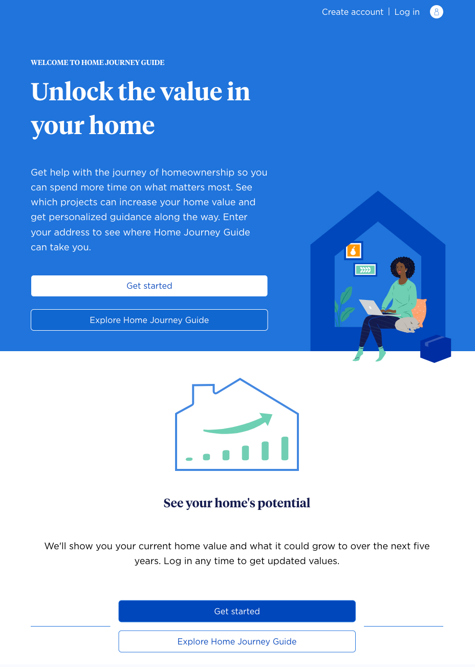 Home maintenance website screenshot